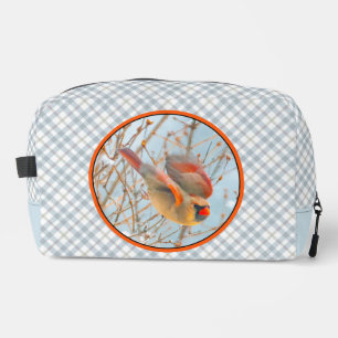 Nordischer Kardinal im Schnee Original Foto Waschbeutel