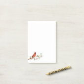 Nordischer Kardinal Nachhinweise Post-it Klebezettel (Auf Schreibtisch)