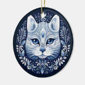 Nordischer Katzen-Schmuck Keramik Ornament (Links)