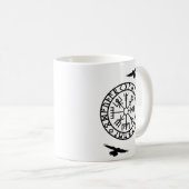 Nordischer Kompass, Runen, Huginn, Muninn, Viking Kaffeetasse (VorderseiteRechts)