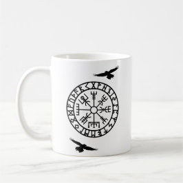 Nordischer Kompass, Runen, Huginn, Muninn, Viking Kaffeetasse