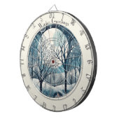 Nordischer Moonlit-Wald, kundenspezifisch Dartscheibe (Vorderseite rechts)