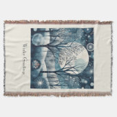 Nordischer Moonlit-Wald, kundenspezifisch Decke (Vorderseite)