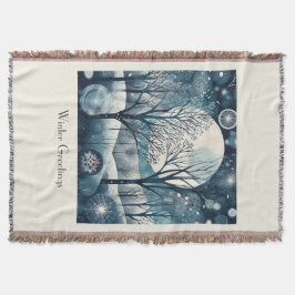 Nordischer Moonlit-Wald, kundenspezifisch Decke