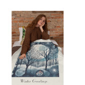 Nordischer Moonlit-Wald, kundenspezifisch Fleecedecke