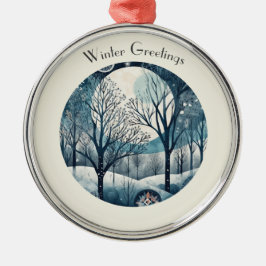 Nordischer Moonlit-Wald, kundenspezifisch Ornament Aus Metall