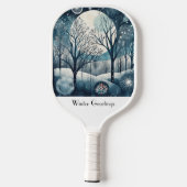 Nordischer Moonlit-Wald, kundenspezifisch Pickleball Schläger (Rückseite)