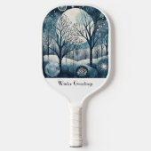 Nordischer Moonlit-Wald, kundenspezifisch Pickleball Schläger (Vorderseite)