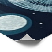 Nordischer Moonlit-Wald, kundenspezifisch Poster (Ecke)