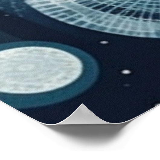 Nordischer Moonlit-Wald, kundenspezifisch Poster (Ecke)