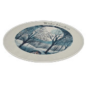 Nordischer Moonlit-Wald, kundenspezifisch Schneidebrett (Ecke)