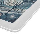 Nordischer Moonlit-Wald, kundenspezifisch Schneidebrett (Ecke)