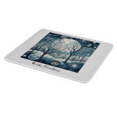 Nordischer Moonlit-Wald, kundenspezifisch Schneidebrett (Ecke)