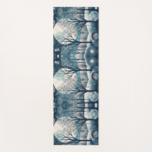 Nordischer Moonlit-Wald, kundenspezifisch Yogamatte (Vorderseite)
