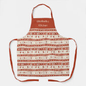 Nordischer Pullover Muster Individueller Name Feie Schürze (Vorderseite)