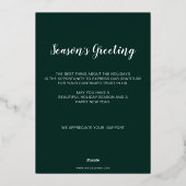 Nordischer Reinhirsch Folien Feiertagskarte (Rückseite)