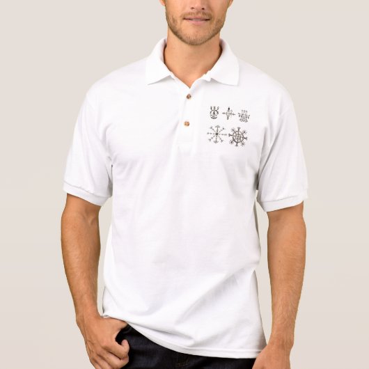 NORDISCHER RUNE-SYMBOLISMUS POLO SHIRT (Vorderseite)