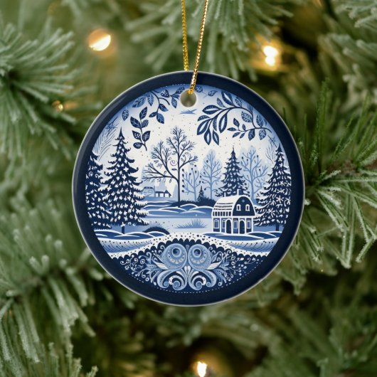 Nordischer Schmuck Keramik Ornament (Baum)