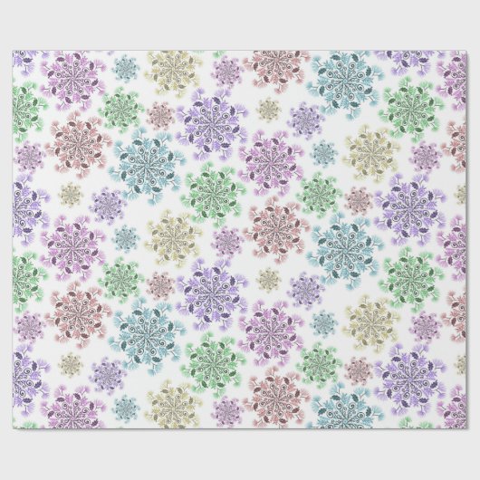 Nordischer Schneegarten Geschenkpapier (Flach)