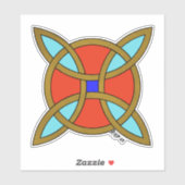 Nordischer Schutz vor Hexerei oder Hexenknochen Aufkleber (Blatt)