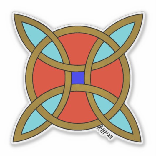 Nordischer Schutz vor Hexerei oder Hexenknochen Aufkleber (Vorderseite)