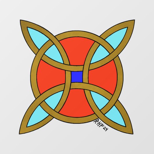 Nordischer Schutz vor Hexerei oder Hexenknochen Fensteraufkleber (Blatt)