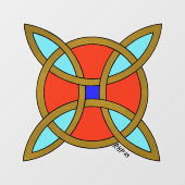 Nordischer Schutz vor Hexerei oder Hexenknochen Fensteraufkleber (Blatt)