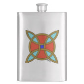 Nordischer Schutz vor Hexerei oder Hexenknochen Flachmann (Vorderseite)