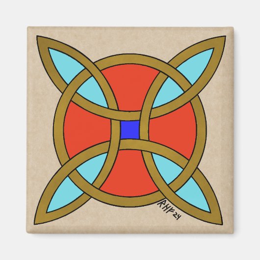 Nordischer Schutz vor Hexerei oder Hexenknochen Magnet (Vorne)