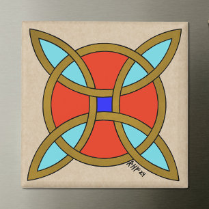 Nordischer Schutz vor Hexerei oder Hexenknochen Magnet