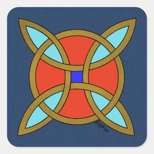 Nordischer Schutz vor Hexerei oder Hexenknochen Quadratischer Aufkleber (Vorderseite)