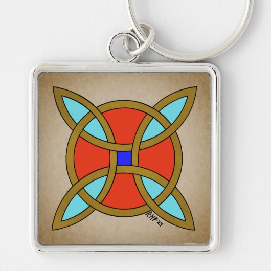 Nordischer Schutz vor Hexerei oder Hexenknochen Schlüsselanhänger (Vorne)