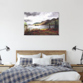 Nordischer See im Herbst: Canvas Print Standard Leinwanddruck (Insitu (Schlafzimmer))