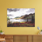 Nordischer See im Herbst: Canvas Print Standard Leinwanddruck (Insitu (Wohnzimmer))