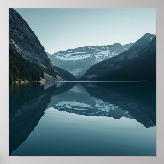Nordischer See Reflexion Poster (Vorne)