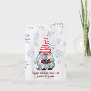 Nordischer skandinavischer Winter-Hygge-Gnom Feiertagskarte