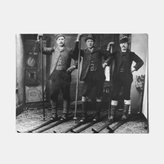 Nordischer Ski-Verein Ishpeming Michigan Vintag Fußmatte (Vorderseite)