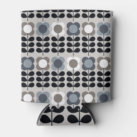 Nordischer Stil, abstraktes Blumenmuster. Dosenkühler (Vorderseite)