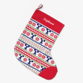Nordischer Stil Cheerleader Muster Weihnachten Großer Weihnachtsstrumpf (Vorderansicht (hängend))