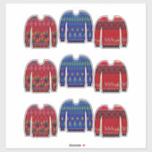 Nordischer Strick Pulli Aufkleber (Blatt)