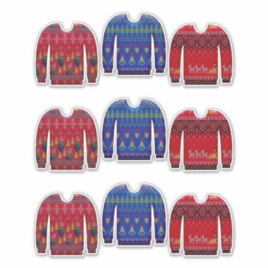 Nordischer Strick Pulli Aufkleber (Vorderseite)