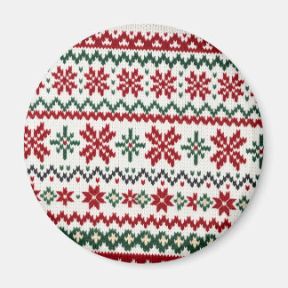 Nordischer Strick-Weihnachtsmagnet Magnet