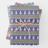 Nordischer Strick Weihnachtsmuster Geschenkpapier Set (Beispiel)