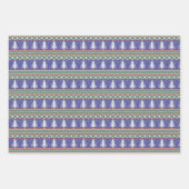 Nordischer Strick Weihnachtsmuster Geschenkpapier Set (Vorderseite)
