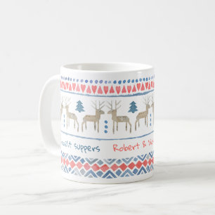 Nordischer Wald mit individuellem Text und Namen Kaffeetasse