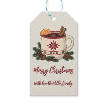Nordischer Weihnachts-Glühweinbecher mit Kiefernmo