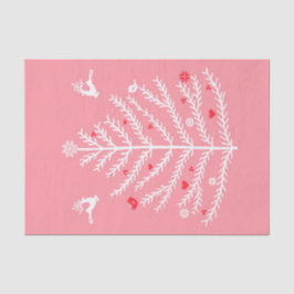 Nordischer Weihnachtsbaum Deer Pink Seidenpapier