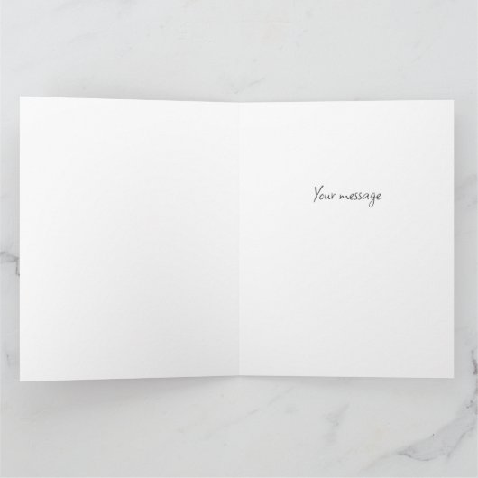 Nordischer Weihnachtsbaum Hirsch Dunkelrot Karte (Innenseite)