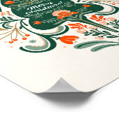 Nordischer Weihnachtsbaum mit skandinavischen Orna Poster (Ecke)