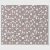 Nordischer Weihnachtsskandinavischer Hirsch Geschenkpapier (Flach)